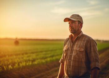 produtor rural olhando para horizonte