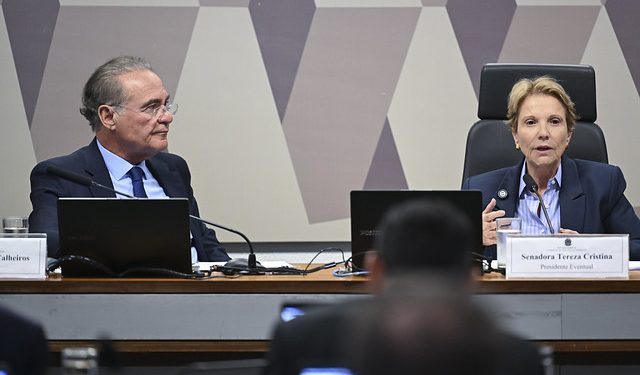 Tereza Cristina e Renan Calheiros